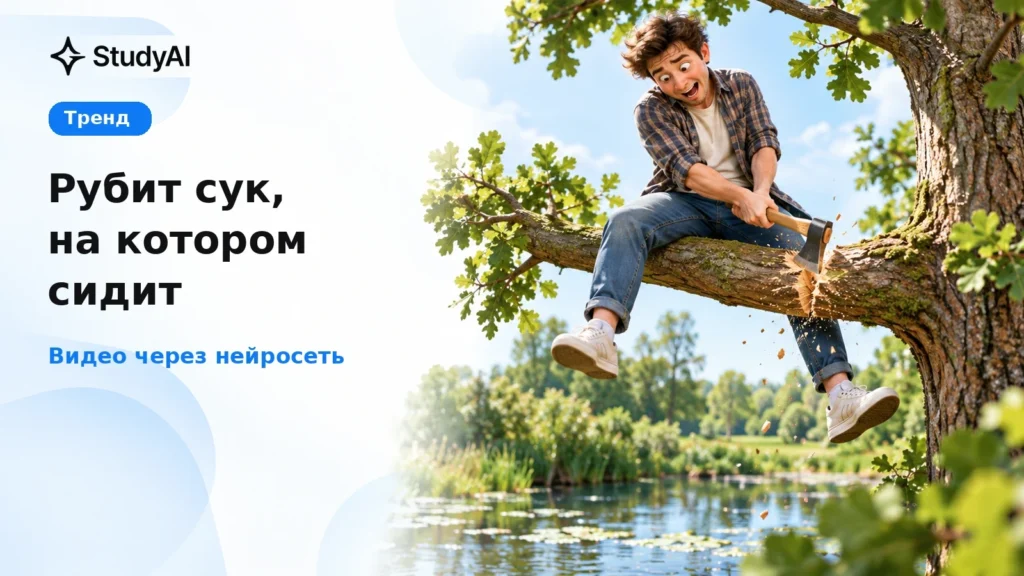 Рубит сук, на котором сидит: как сделать видео через нейросеть