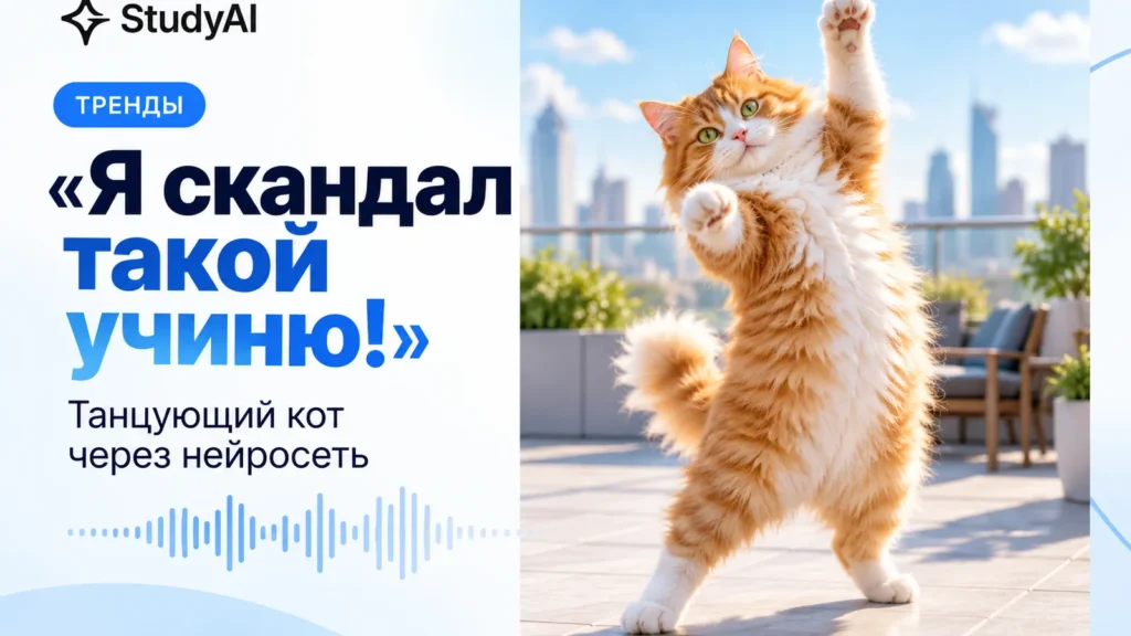 «С какой стати?» 3600 и 5600: как сделать видео с танцующим котом через нейросеть