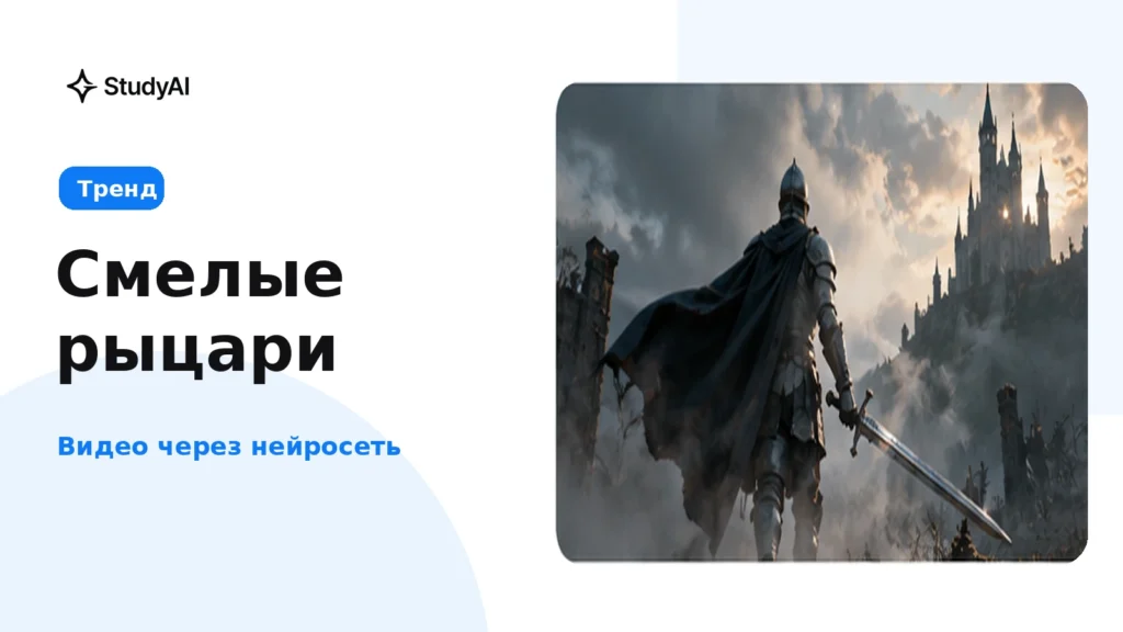 Смелые рыцари: как сделать видео через нейросеть