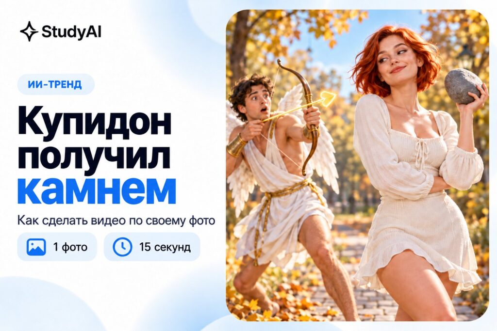 Тренд с Купидоном и камнем: как сделать видео со своим лицом