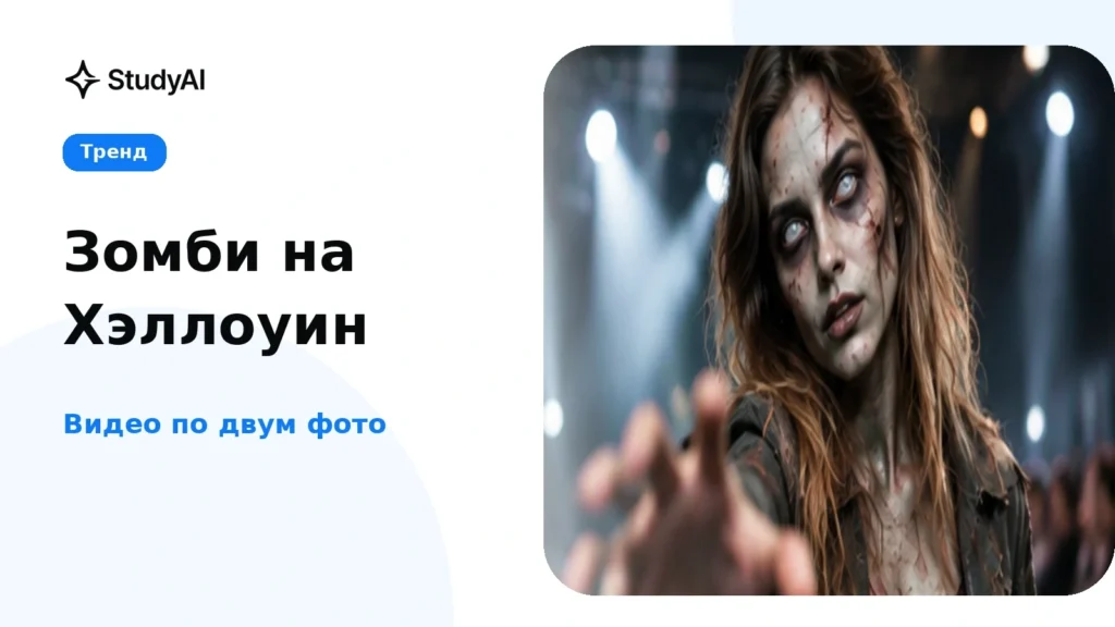 Образ зомби на Хэллоуин по фото: как сделать видео через нейросеть